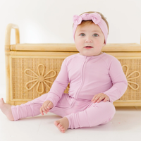 Lilac Mist Bamboo Zip Romper