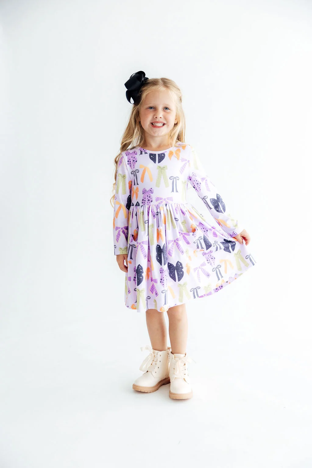 Tied with a Boo Pocket Twirl Dress