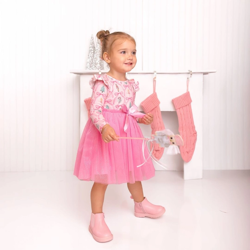 Nutcracker Long Sleeve Tutu Dress