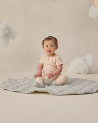 Ecru Ribbed Henley Bodysuit