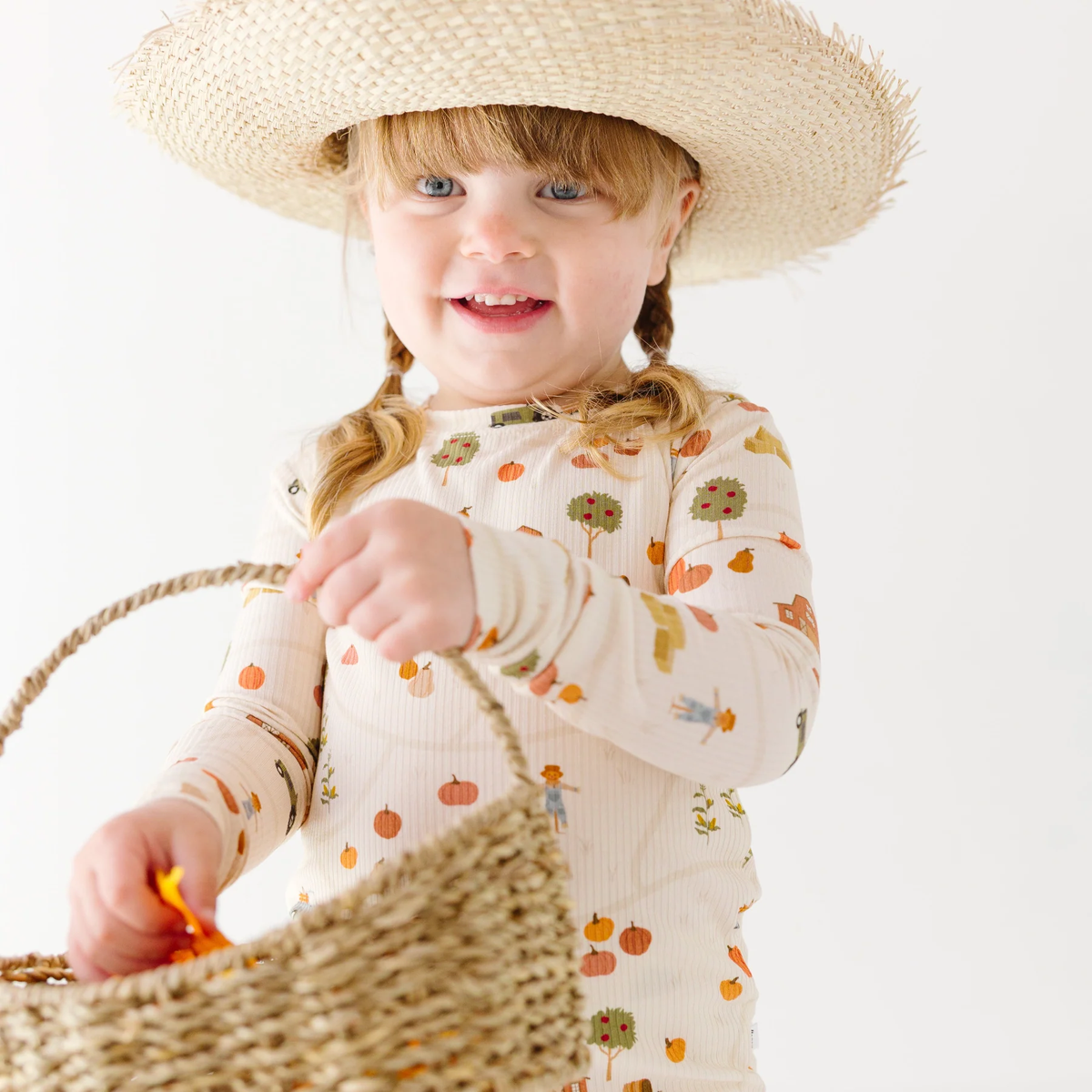Pumpkin Patch Small Ribbed Pajama Set