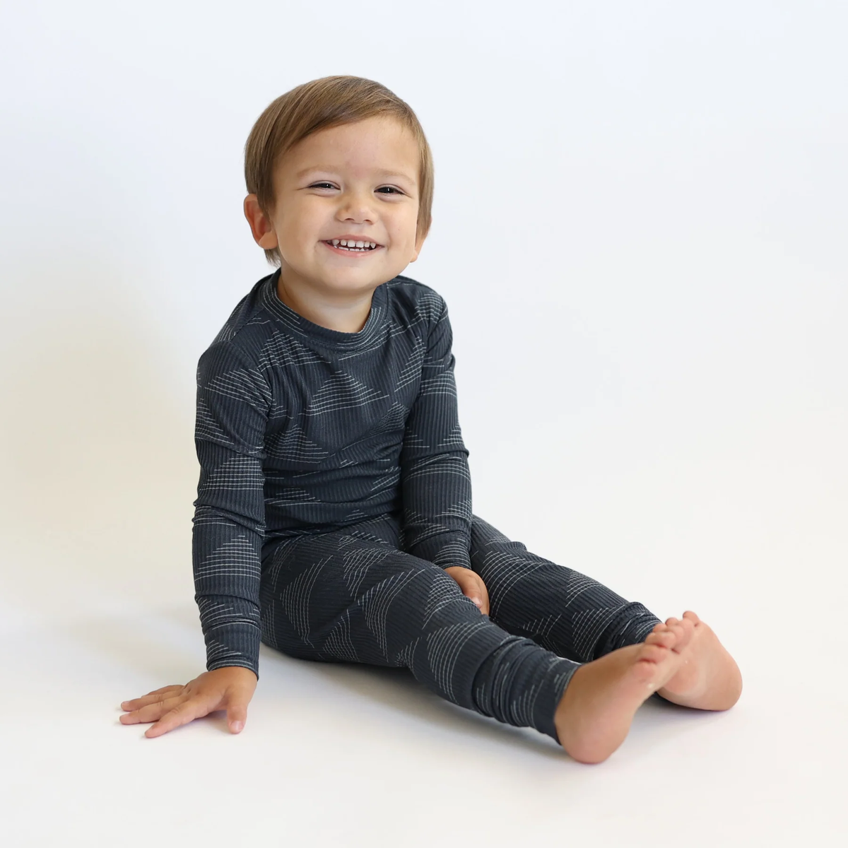 Triangles Small Ribbed Pajama Set