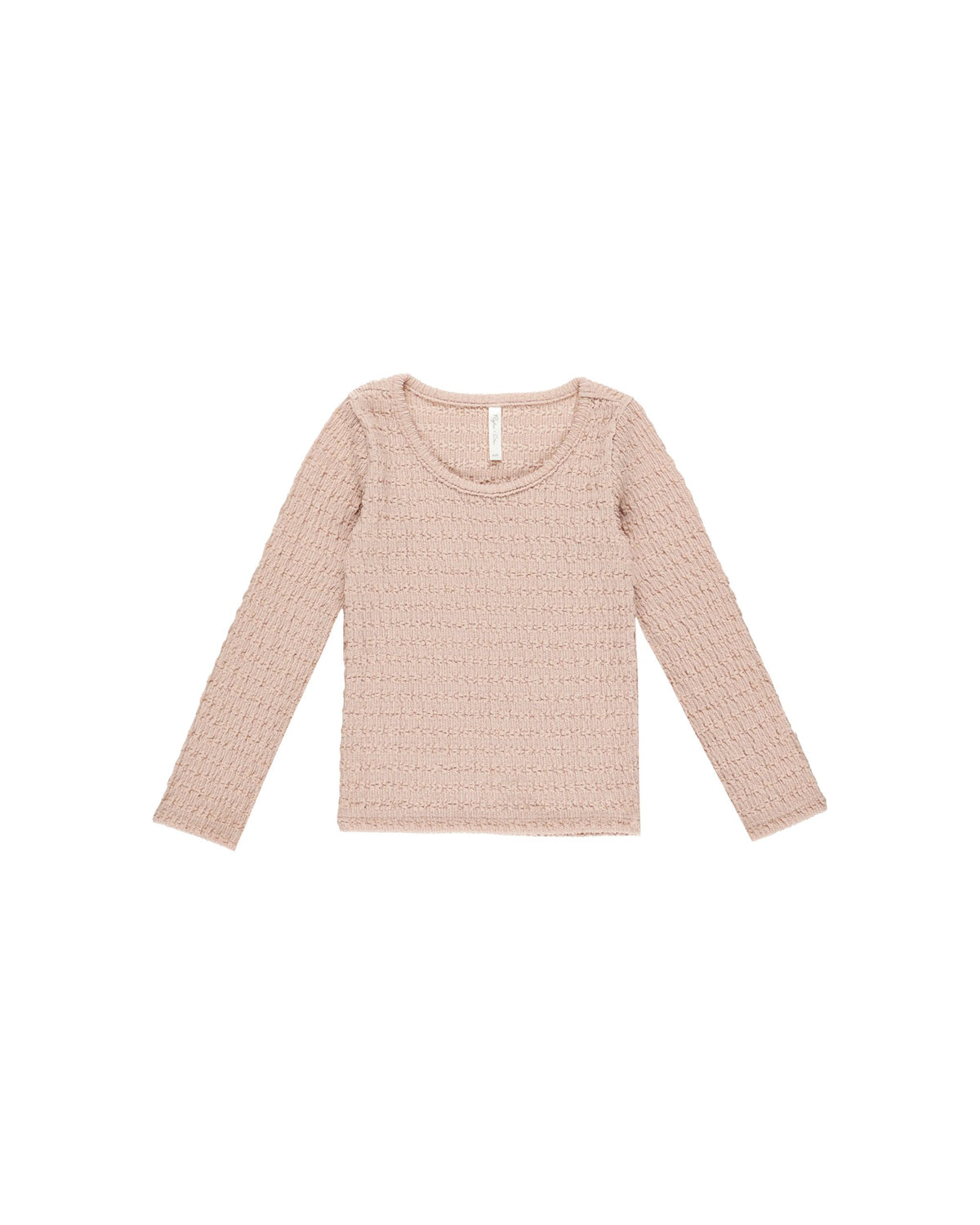 Rose Textured Long Sleeve Top