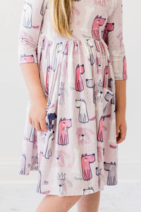 Puppy Party Pocket Twirl Dress