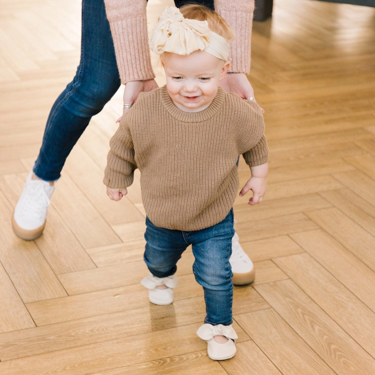 Birch Knotted Bow Soft Sole Shoe