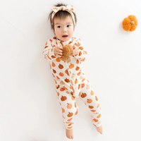 Big Pumpkins Small Ribbed Zip Romper