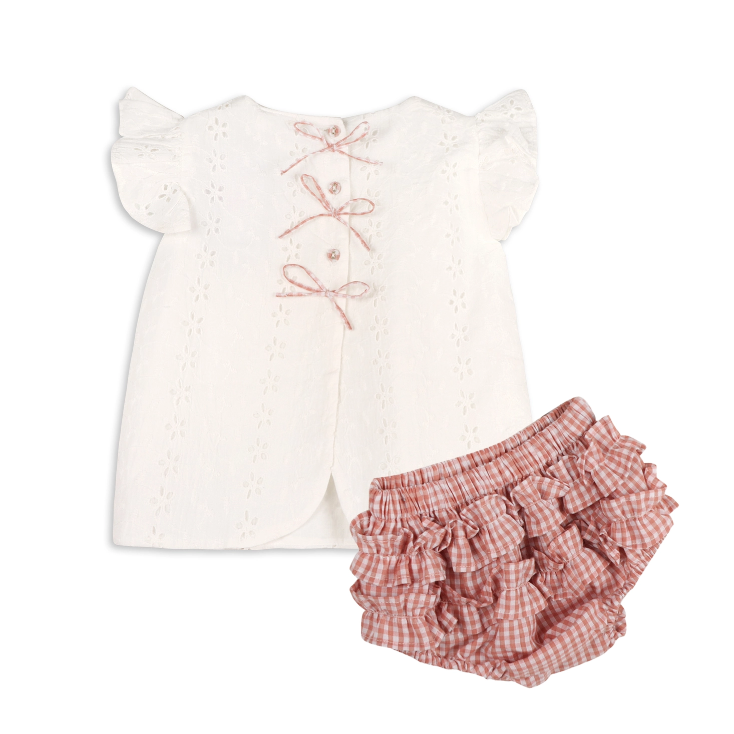 Milly Eyelet Top + Bloomer Set