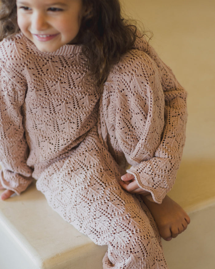 Rose Crochet Knit Pullover