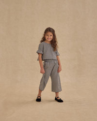 Black Gingham Wide Leg Pant