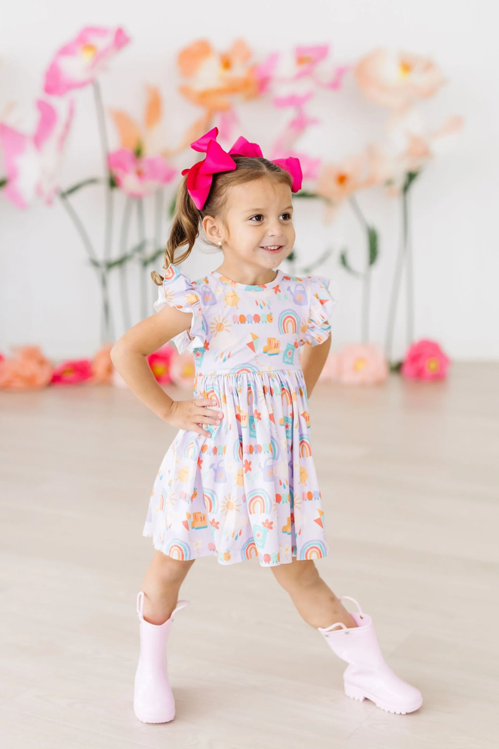 Rainy Day Flutter Twirl Dress