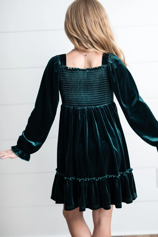 Velvet Smocked Holiday Dress
