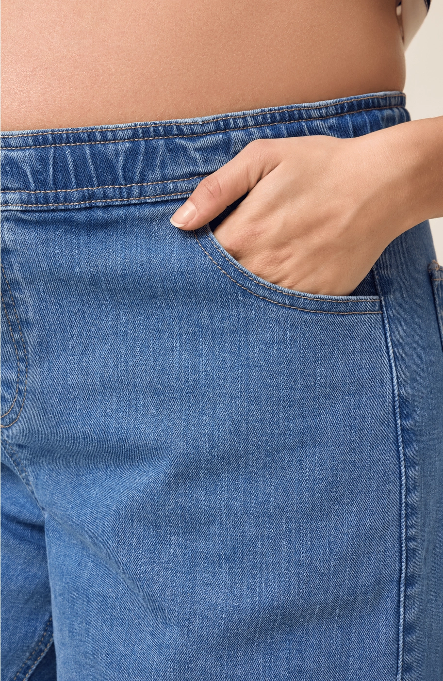Drawstring Wide Leg Maternity Jean