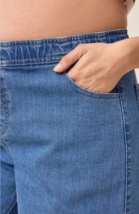 Drawstring Wide Leg Maternity Jean