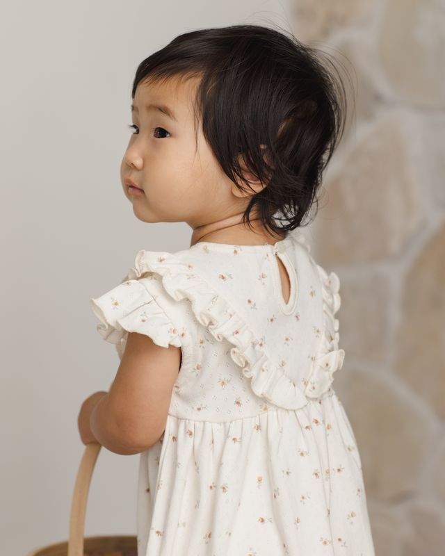 Petit Fleur Pointelle Ruffle Dress