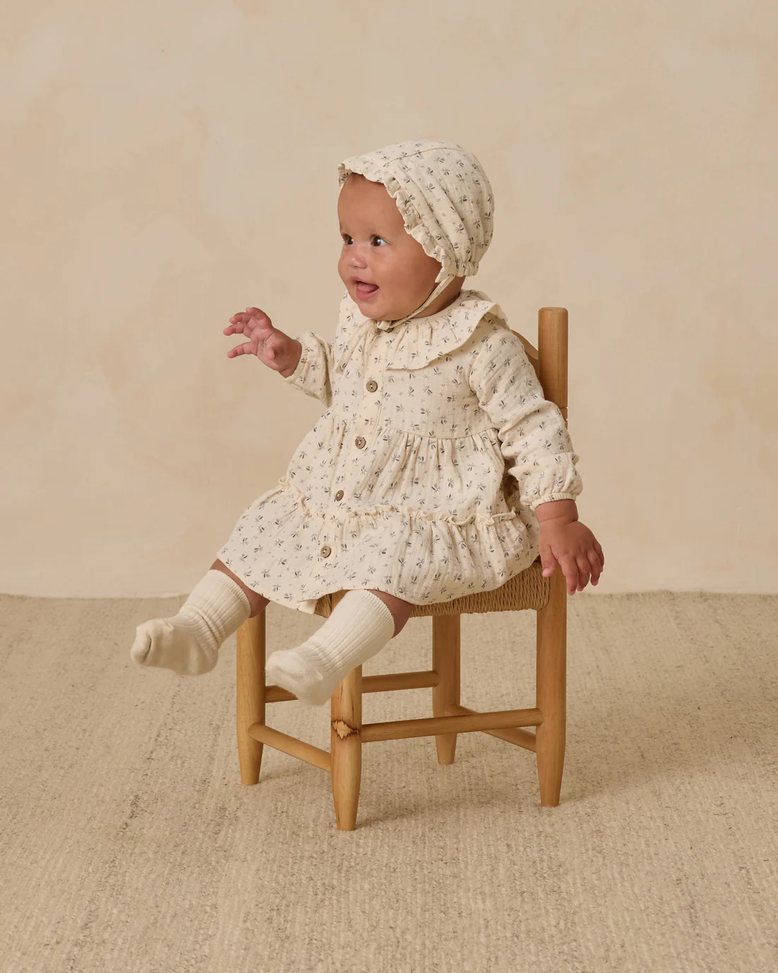 Bluebell Ruffle Collar Button Dress