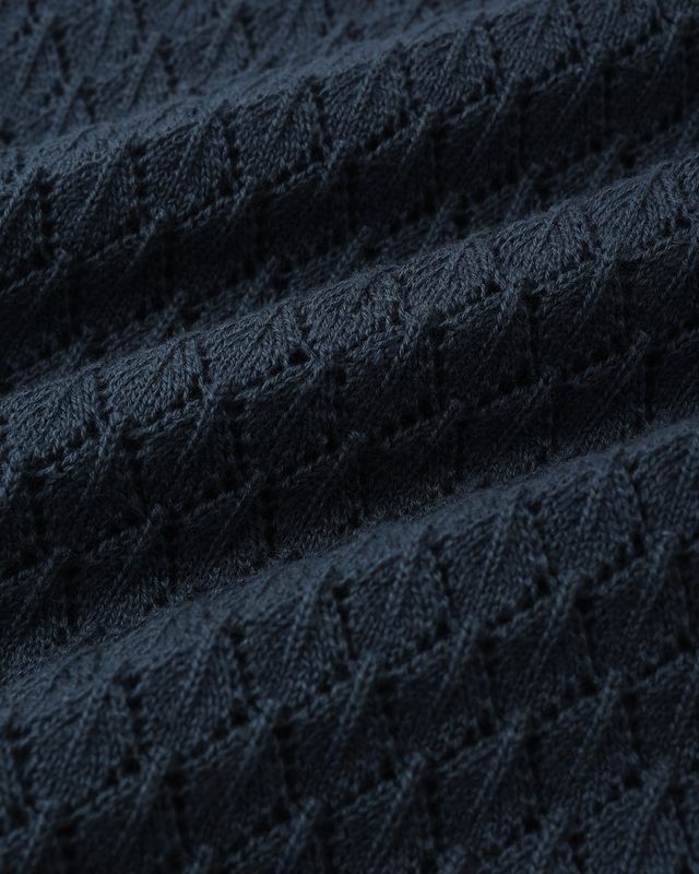 Navy Crochet Tank Mini Dress