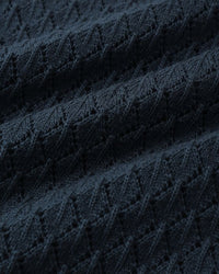 Navy Crochet Tank Mini Dress