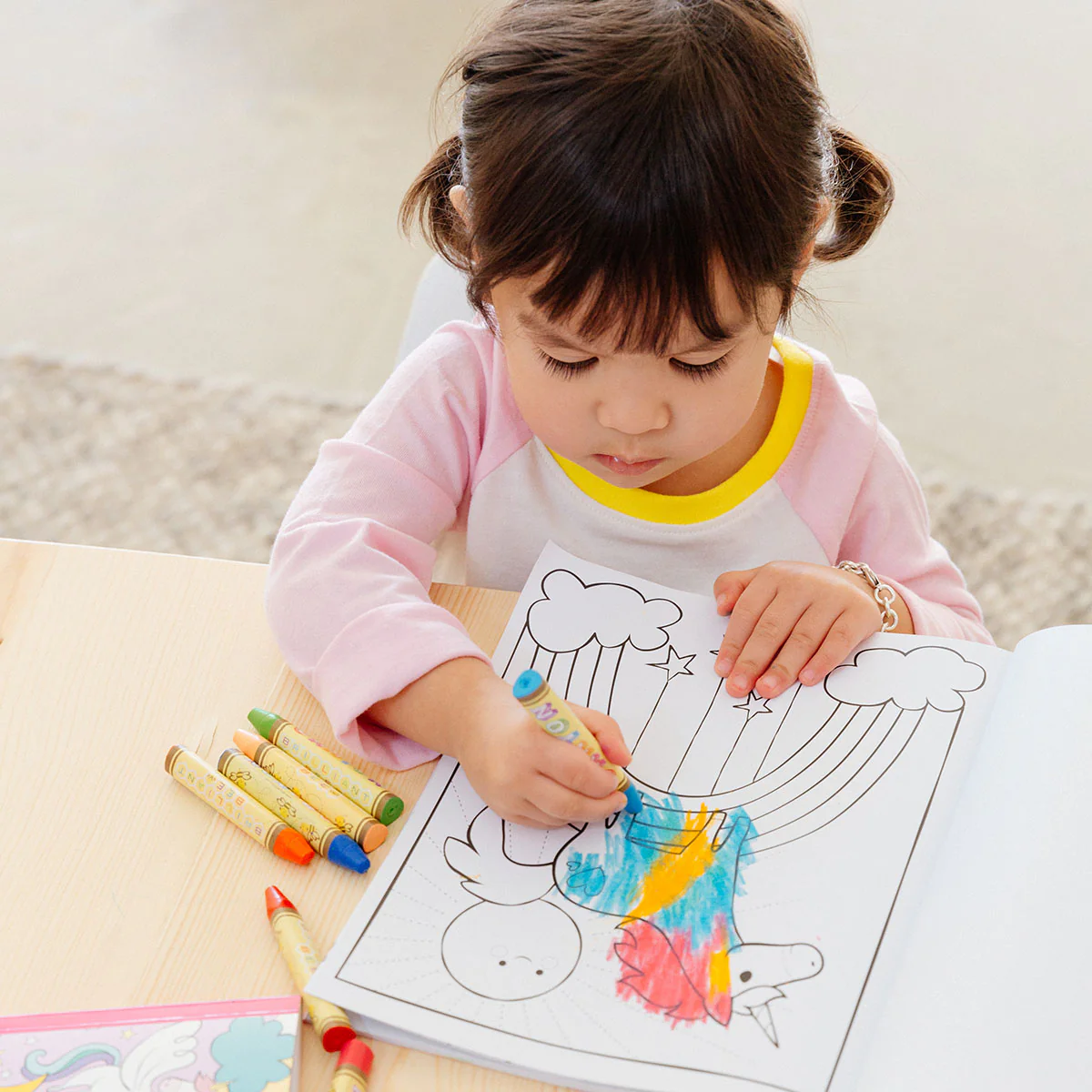 Enchanting Unicorns Color-in Book