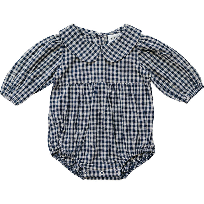 Gingham Peter Pan Bubble Romper