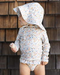 Flower Field Floppy Swim Hat