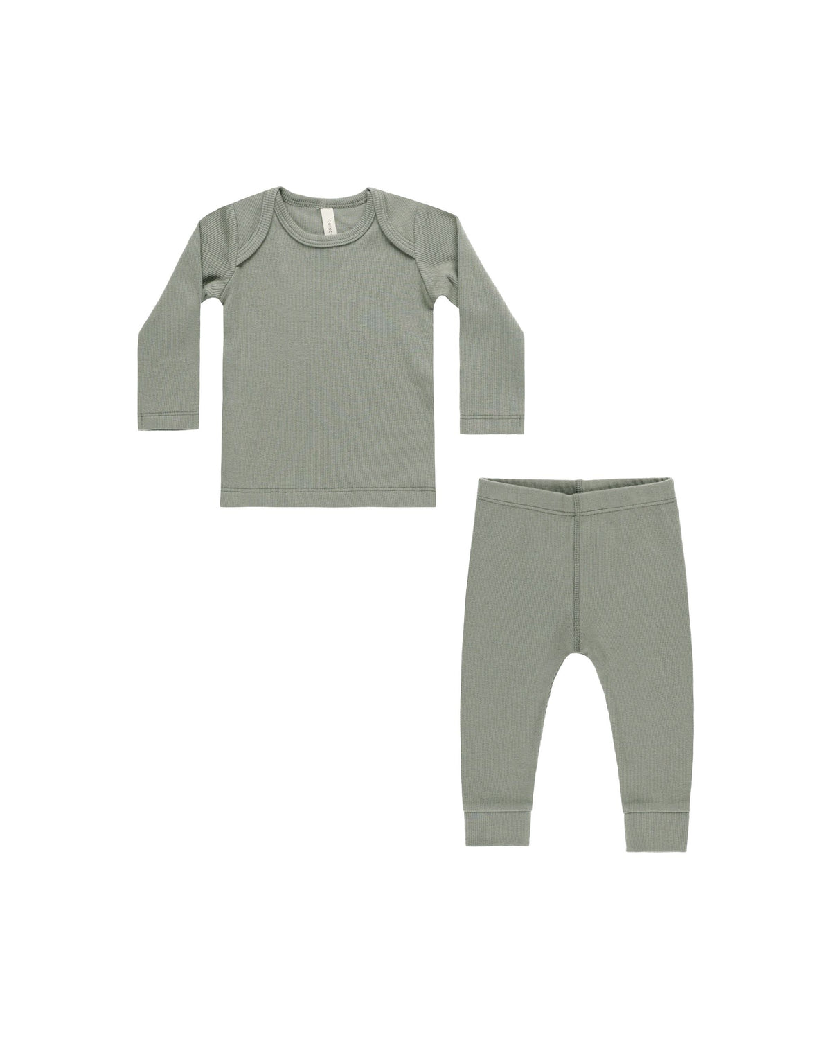 Basil Ribbed Tee + Legging Set