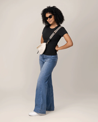 Black Ribbed Bamboo Nursing T-Shirt