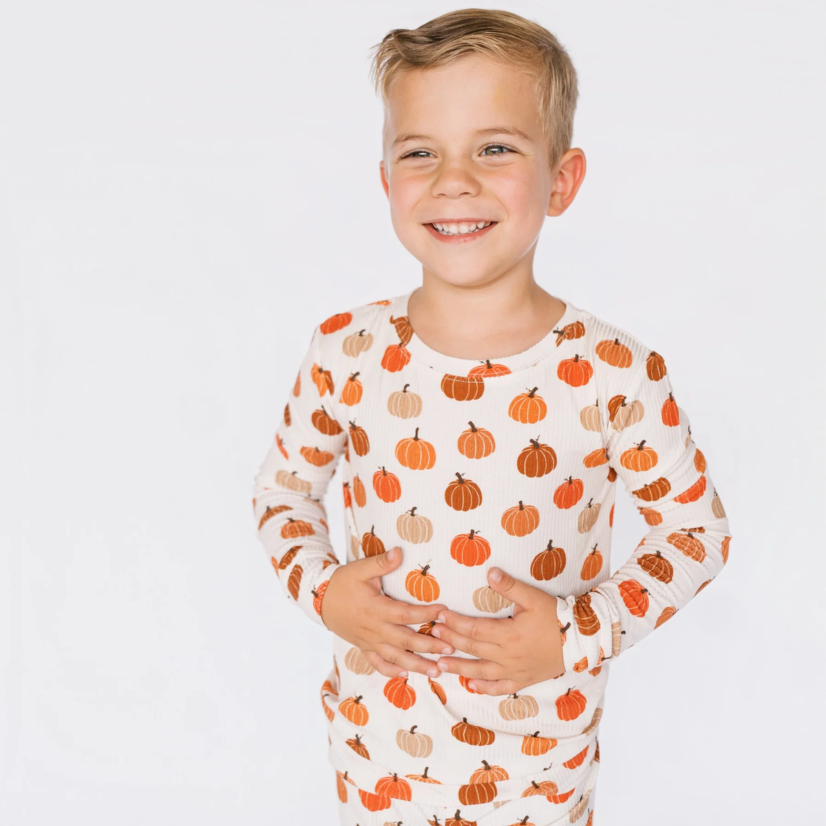 Big Pumpkins Small Ribbed Pajama Set