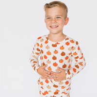Big Pumpkins Small Ribbed Pajama Set
