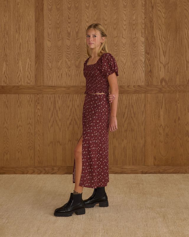Tween Harvest Berry Midi Skirt
