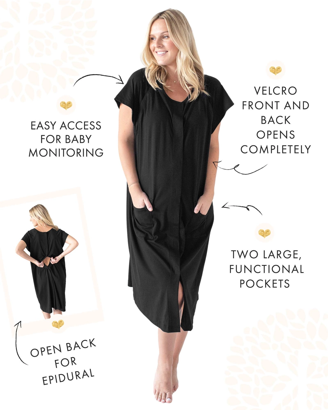 Lilac Bloom 3 in 1 Labor + Nursing Gown