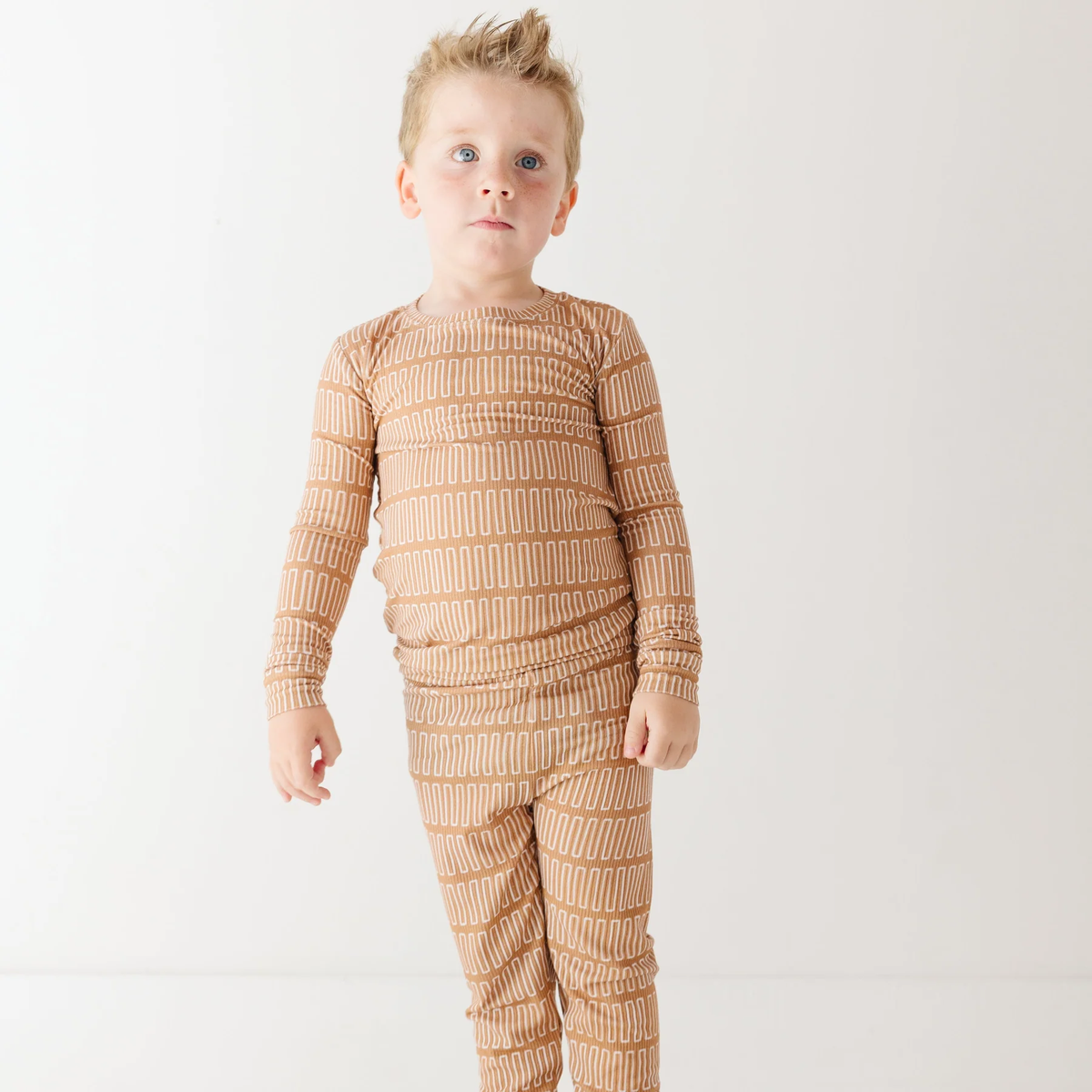 Neutral Lines Small Ribbed Pajama Set