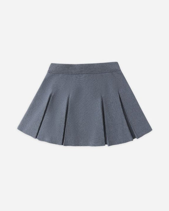 Gray pleated skirt on a white background