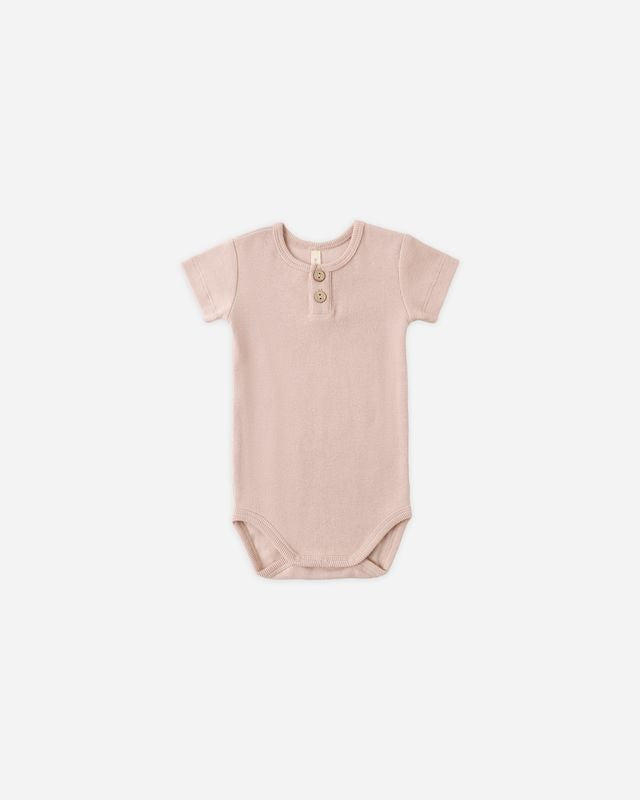 Blush Ribbed Henley Bodysuit
