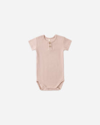 Blush Ribbed Henley Bodysuit
