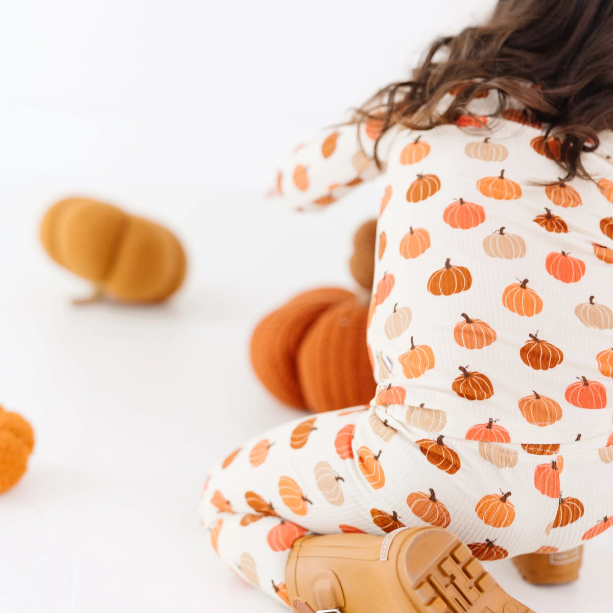 Big Pumpkins Small Ribbed Pajama Set