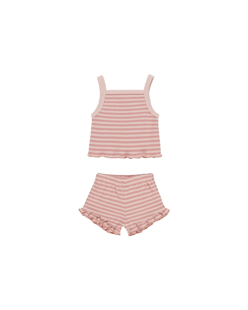 Pink Stripe Evie Tank + Shortie Set