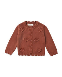 Red Knit Hearts Cardigan