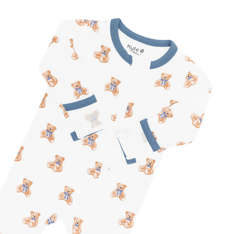 Teddy Bear Zippered Footie