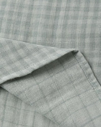 Green Gingham Collared Short Sleeve Shirt