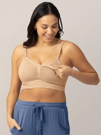 Beige Hands-Free Pumping + Nursing Bra