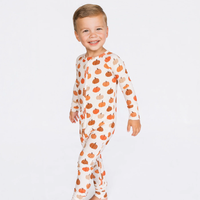 Big Pumpkins Small Ribbed Zip Romper