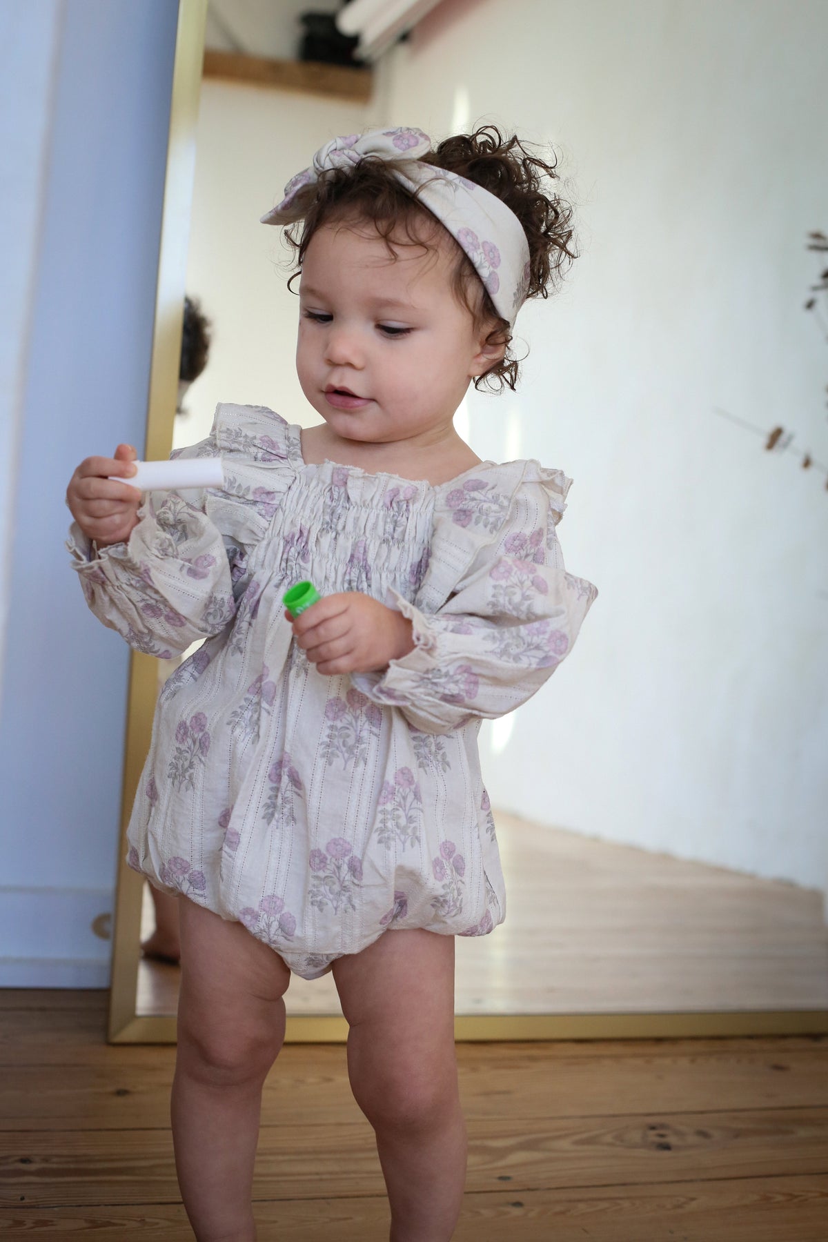 Fox Glove Smocked Romper