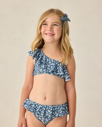 Navy Floral Skirted Bikini