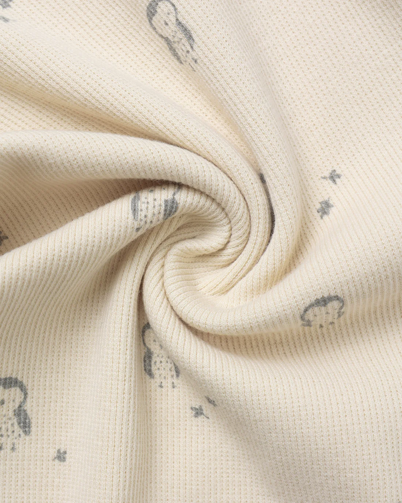 Steel Blue + Owls Ribbed Bodysuits 2pk