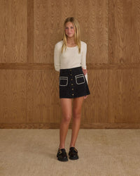 Tween Washed Black Denver Mini Skirt