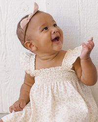 Ditsy Smocked Jersey Dress