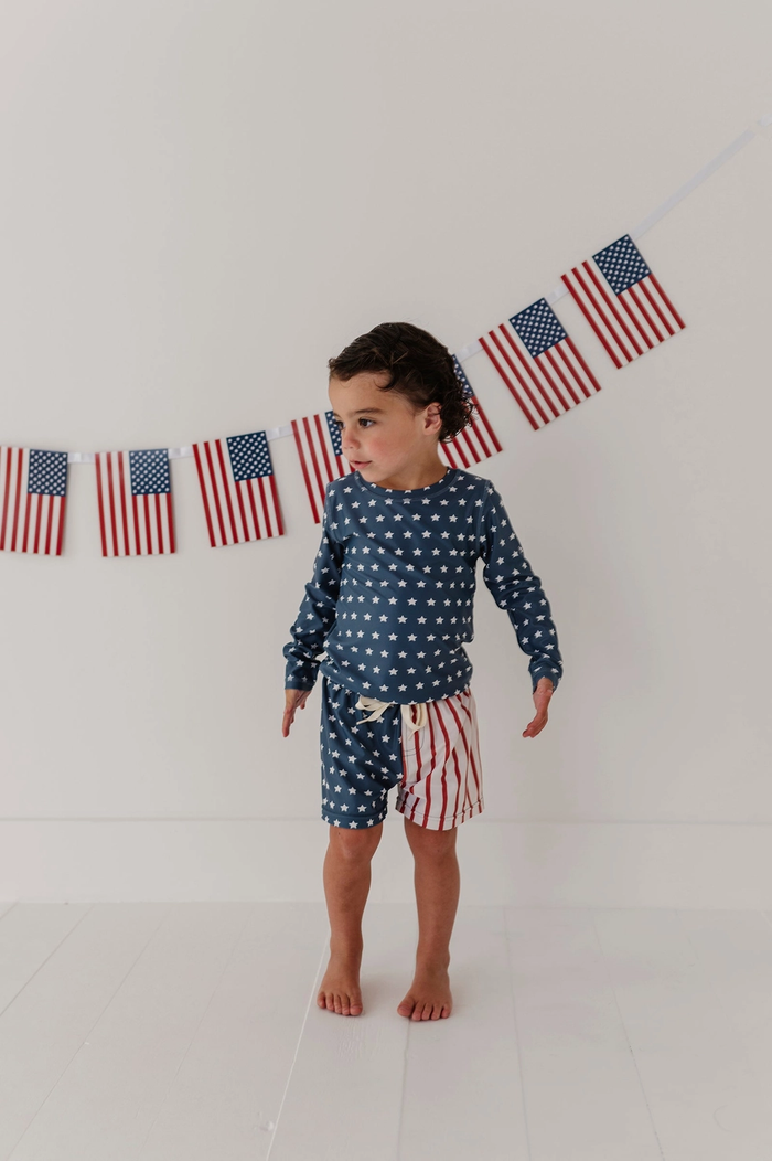 American Flag Swim Shorts