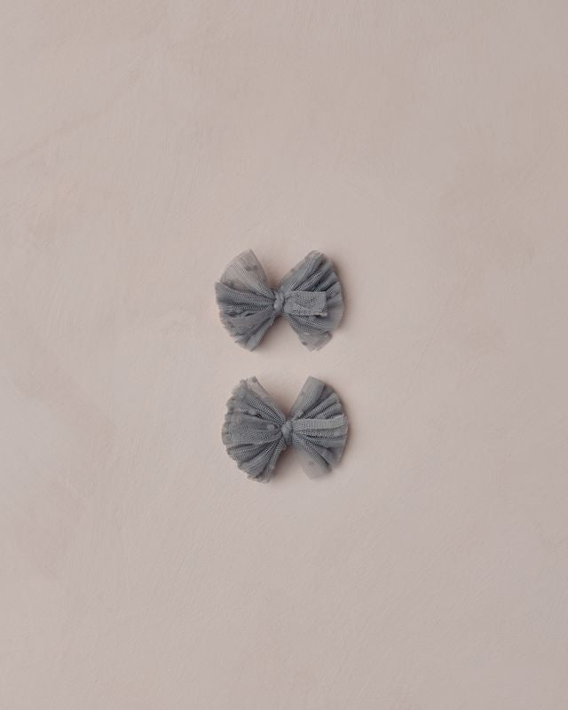 French Blue Flutter Tulle Clips