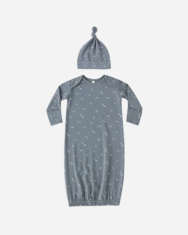 Starlight Bamboo Gown + Hat Set