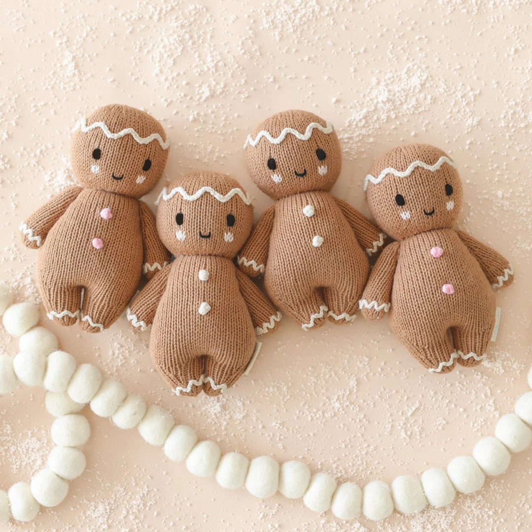 Baby Gingerbread Knitted Doll